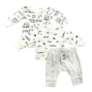 Carters Baby Waffle Winter Theme Knit 3-Piece Set in White, Size Newborn​​​​​​
